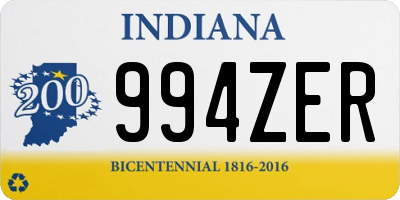 IN license plate 994ZER