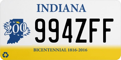 IN license plate 994ZFF