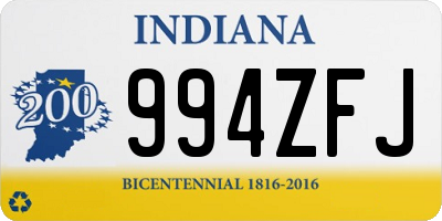 IN license plate 994ZFJ