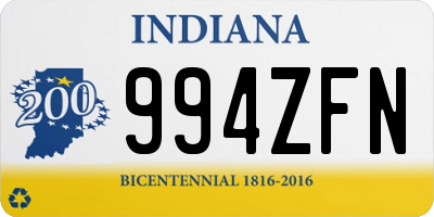 IN license plate 994ZFN