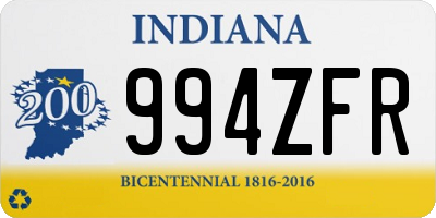 IN license plate 994ZFR