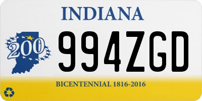 IN license plate 994ZGD