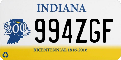 IN license plate 994ZGF