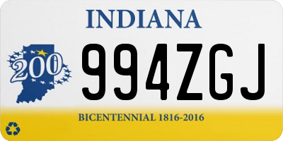 IN license plate 994ZGJ