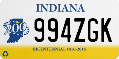 IN license plate 994ZGK