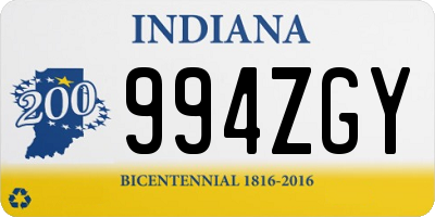 IN license plate 994ZGY