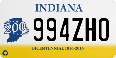 IN license plate 994ZHO