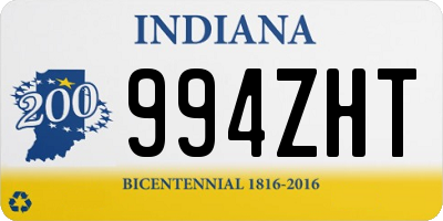 IN license plate 994ZHT