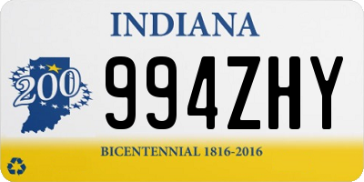 IN license plate 994ZHY