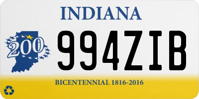 IN license plate 994ZIB