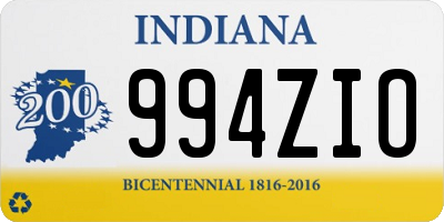 IN license plate 994ZIO