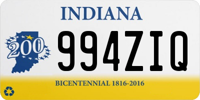 IN license plate 994ZIQ