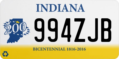 IN license plate 994ZJB