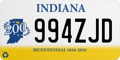 IN license plate 994ZJD