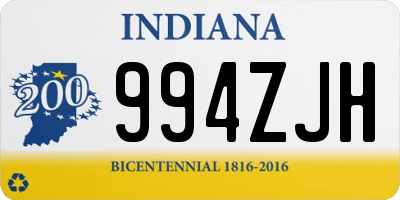 IN license plate 994ZJH