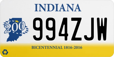 IN license plate 994ZJW