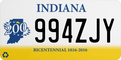 IN license plate 994ZJY