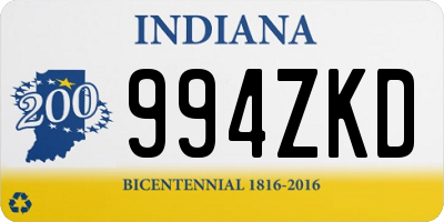 IN license plate 994ZKD