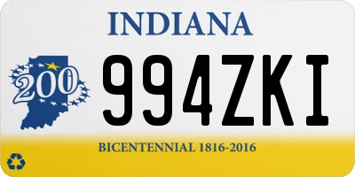 IN license plate 994ZKI