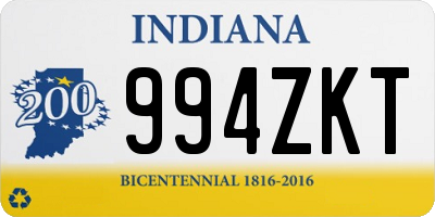 IN license plate 994ZKT