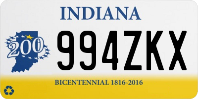 IN license plate 994ZKX