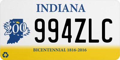 IN license plate 994ZLC