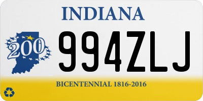 IN license plate 994ZLJ