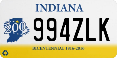 IN license plate 994ZLK