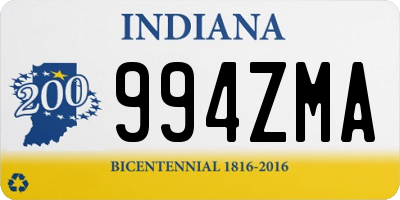 IN license plate 994ZMA