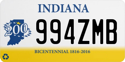 IN license plate 994ZMB