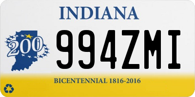 IN license plate 994ZMI