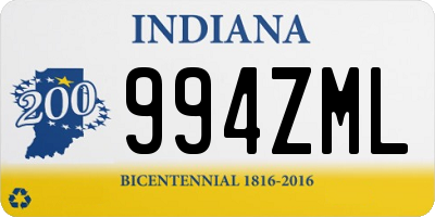 IN license plate 994ZML