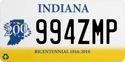 IN license plate 994ZMP