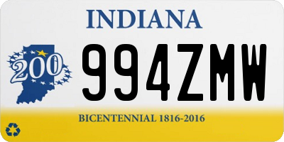 IN license plate 994ZMW