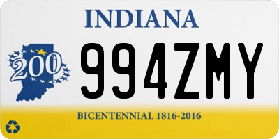 IN license plate 994ZMY