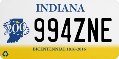 IN license plate 994ZNE