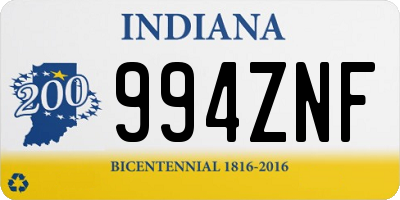 IN license plate 994ZNF