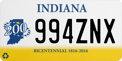 IN license plate 994ZNX