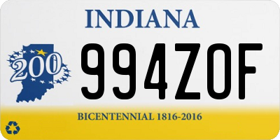 IN license plate 994ZOF