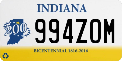 IN license plate 994ZOM