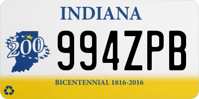 IN license plate 994ZPB