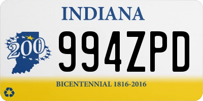 IN license plate 994ZPD