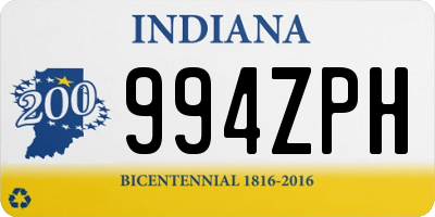 IN license plate 994ZPH