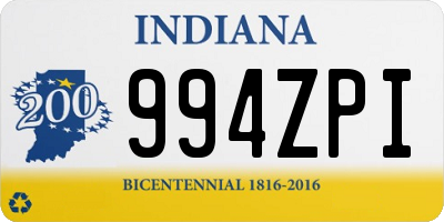 IN license plate 994ZPI