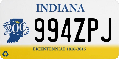 IN license plate 994ZPJ