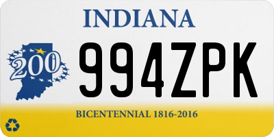 IN license plate 994ZPK