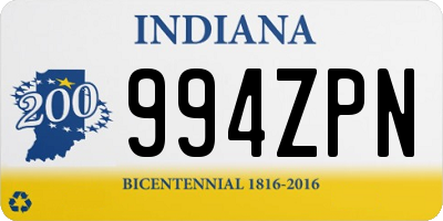 IN license plate 994ZPN