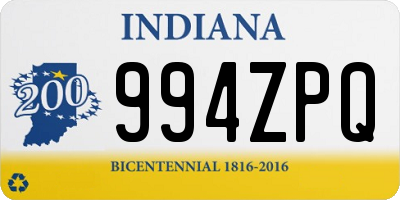 IN license plate 994ZPQ