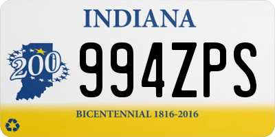 IN license plate 994ZPS