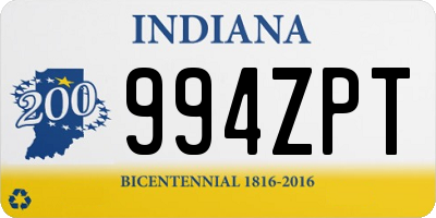 IN license plate 994ZPT